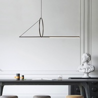 Люстра черная Glare, металл, 170*45 см, светодиодная, led