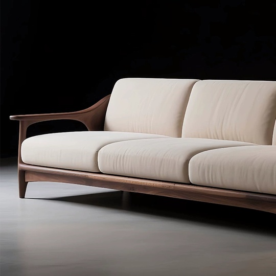 Прямой диван Elizabeth темный орех, ткань, 240*85*80 см