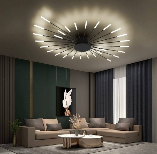 Люстры черная Elyzorn, металл, 128*9 см, светодиодная, LED