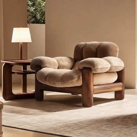 Кресло одноместное Mayer, темный орех, массив дерева, 95*92*85 см