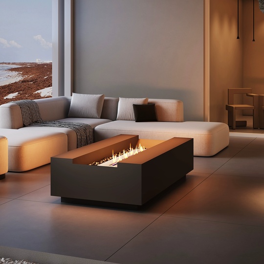 Живой камин, серый, Magic, 150*60*45 см, жидкостный