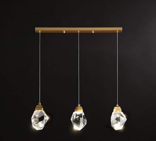 Подвесной светильник медный, 45*11*100 см. PRECIOUS BRILLIANT - Cветильник на кухню подвесной, LED, 15 Вт