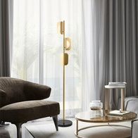 Торшер золото Elorex, 27*170 см, LED, Е27*3, мрамор металл, 7 Вт