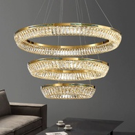 Люстра подвесная CANAN 90*180 золотой, хрусталь, металл, LED.