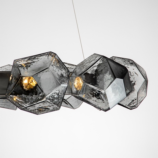 Люстра подвесная MAI HE MAI черная. 80*13 см. JENNA - люстра черная 12 плафонов, G9, 41 Вт