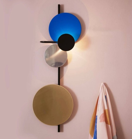 Настенный светильник, БРА HAKAN 36*98, синий, металл, LED.