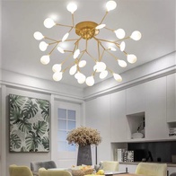 Люстра золотая Mira металл, стекло матовое, 97*57 см, G4