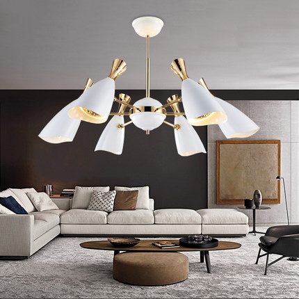 Дизайнерский светильник белый 115*33 см, led, сплав цинка, сплав, современный, белый