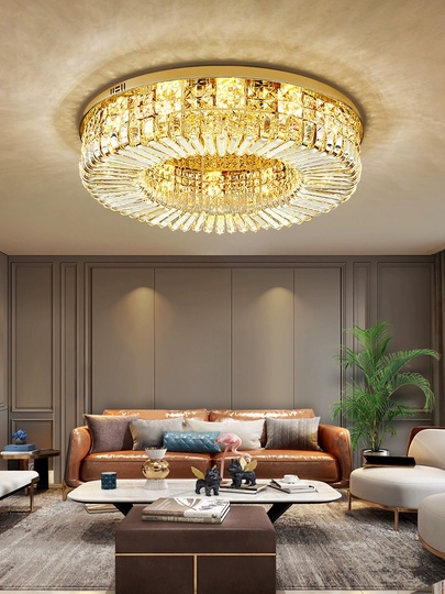 Люстра подвесная, золотой, кристалл, SOPHISTICATED 50*18, металл, LED.