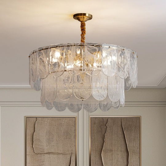 Люстра подвесная, медный, стекло, FINN 60*37 металл, E14.