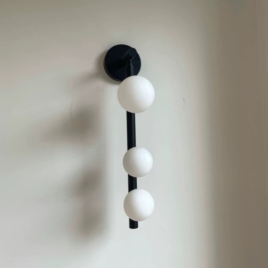 Настенный светильник, Бра, JOSHUA 12*55 черный, металл, стекло, G9.