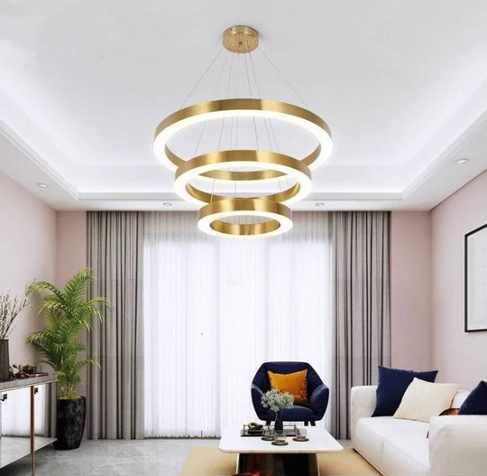 Люстра подвесная, медь, ПММА, HEZEL 60*80*100 металл, LED.