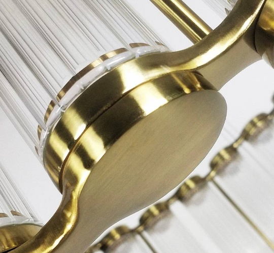 Люстра подвесная, бронза, стекло CEYIZ 100*25, металл, LED.