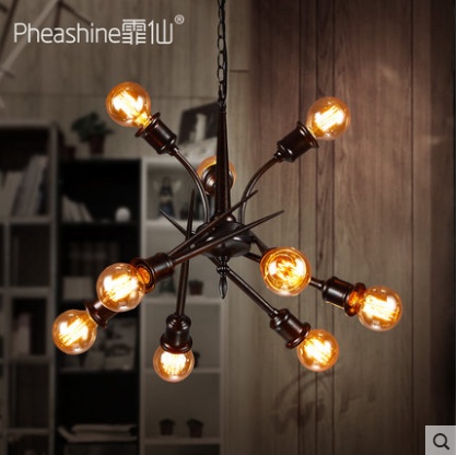 Лампа кафе кованое железо инженерная