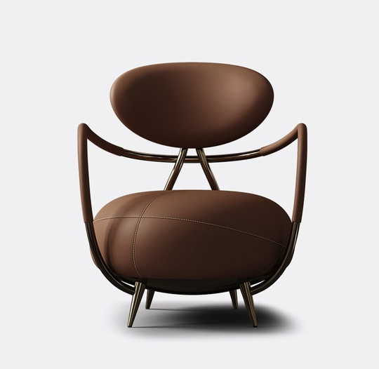 Кресло коричневое Malibu, 66*67*75 см