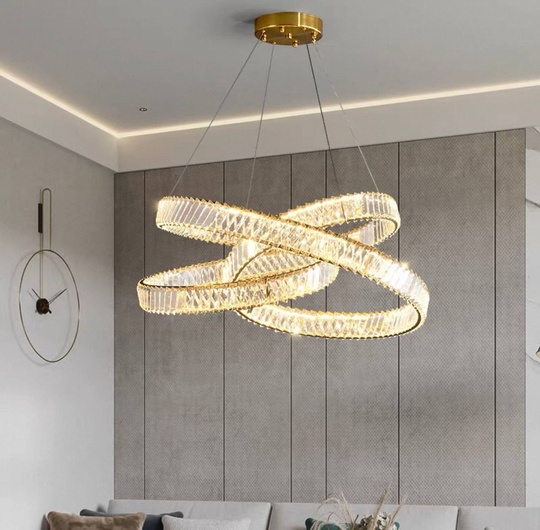 Люстра подвесная, бронза, хрусталь, RALPH 80*30 металл, LED.