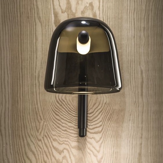 Настенный светильник, Бра, JOSH 28*35 черный, металл, стекло, LED.