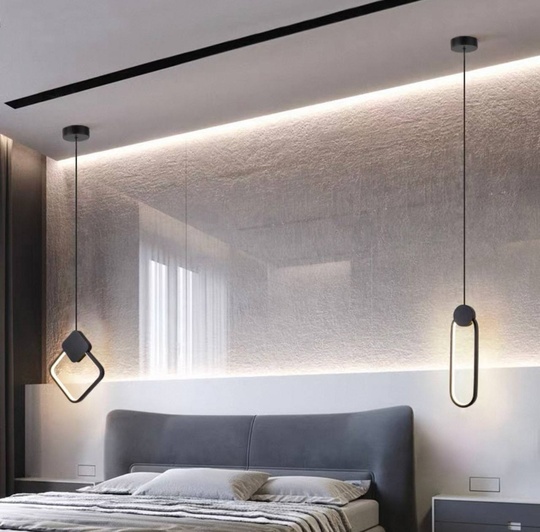 Светильник потолочный, черный, Elluvia, металл, 10*37 см, светодиодная, LED