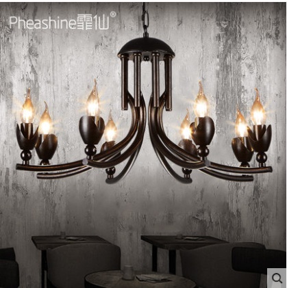 Дизайнерский светильник черный 56*33 см, подвесной, E27, железо, металл, современный, черный