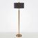 Торшер черный, золото Bingo 45*165, светодиодный, E27, металл, ткань