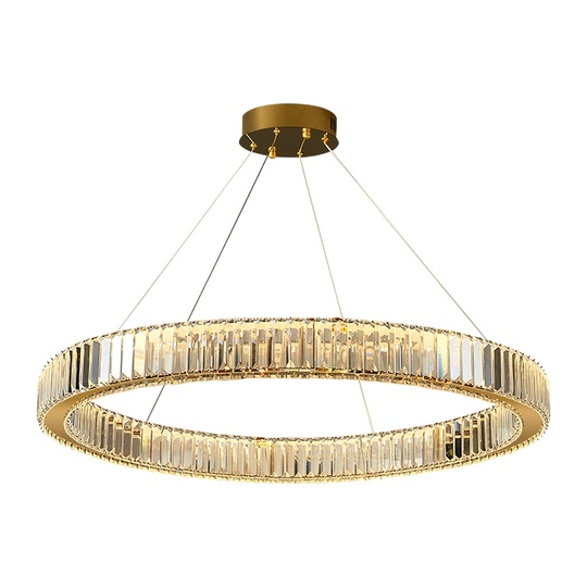 Люстра подвесная, золото, кристалл, CHIP 60*12 металл, E14.