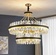 Люстра подвесная BIHTER 80*65 золото, кристалл, металл, LED.
