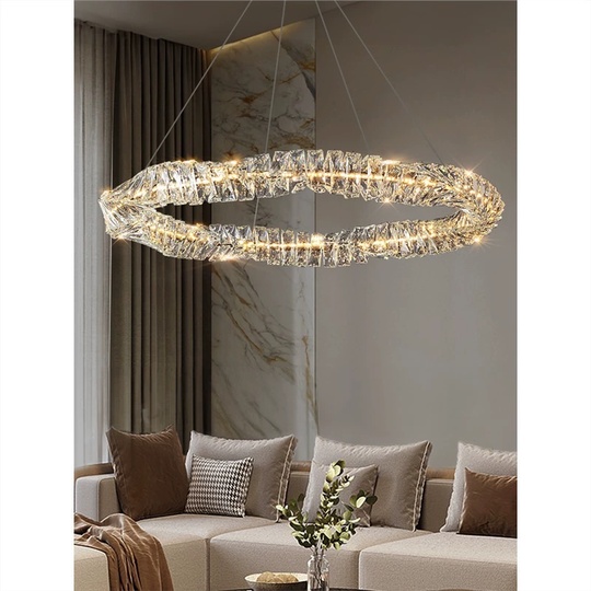 Люстра подвесная, хром, кристалл, WENDY 100*12, металл, LED.
