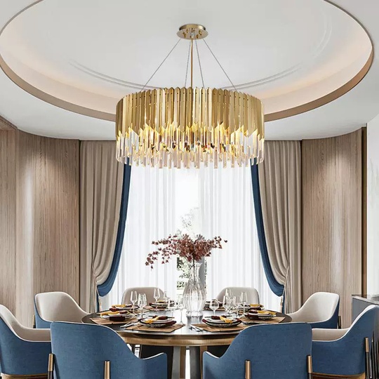 Люстра подвесная, медный, кристалл, BERTHA 50*32, металл, E14.