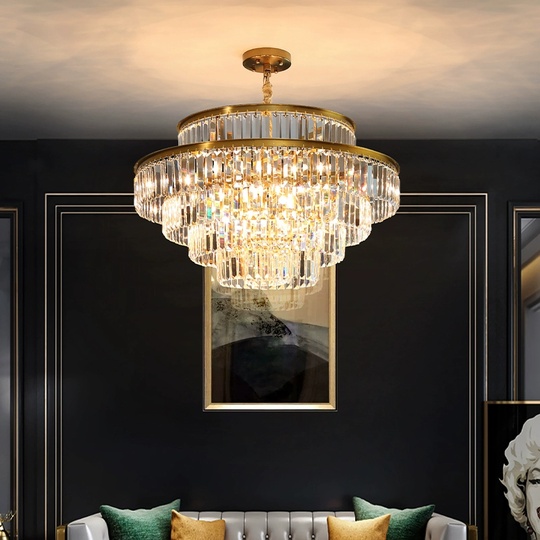 Люстра подвесная, золотой, стекло, AYAL 120*55, металл, E14.