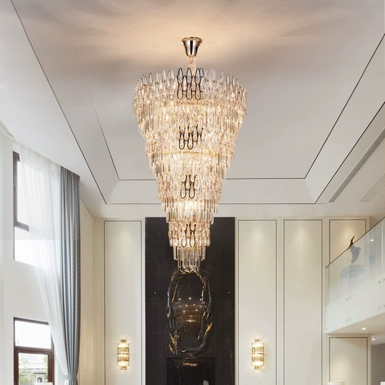 Люстра подвесная, золото, кристалл, ART 150*230 металл, E14.