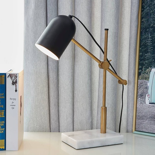 Настольная лампа MOVE 48*69, бронза, мрамор, металл.