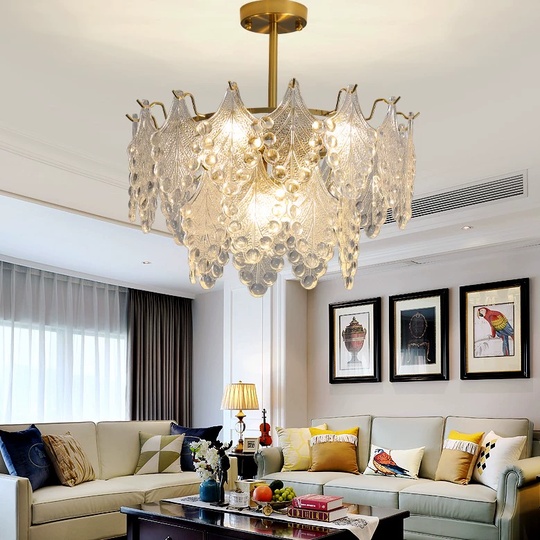 Люстра подвесная, медный, стекло, AYSUN 50*30, металл, E14.