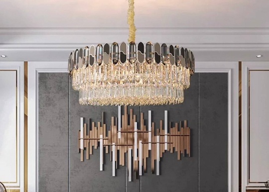 Люстра подвесная, дымчатый, медный, стекло, AYHAN 60*31, металл, E14.