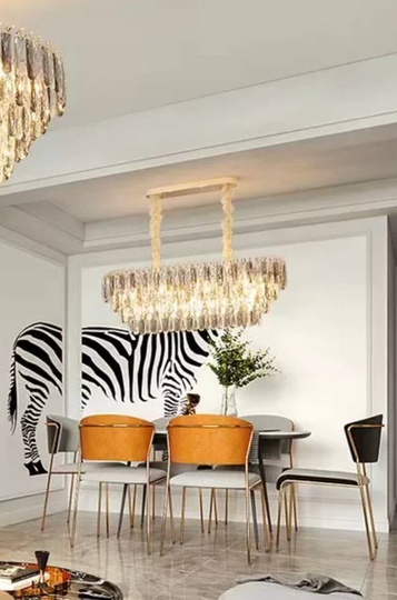 Люстра подвесная ERGE 100*30 дымчатый, стекло, металл, Е14.