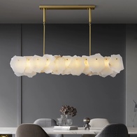 Светильник подвесной медный Elutron, медь, мрамор, 100*26 см, LED