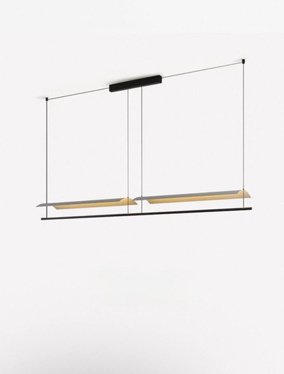 Люстра черная, белая Avelor, металл, 198*13 см, светодиодная, LED