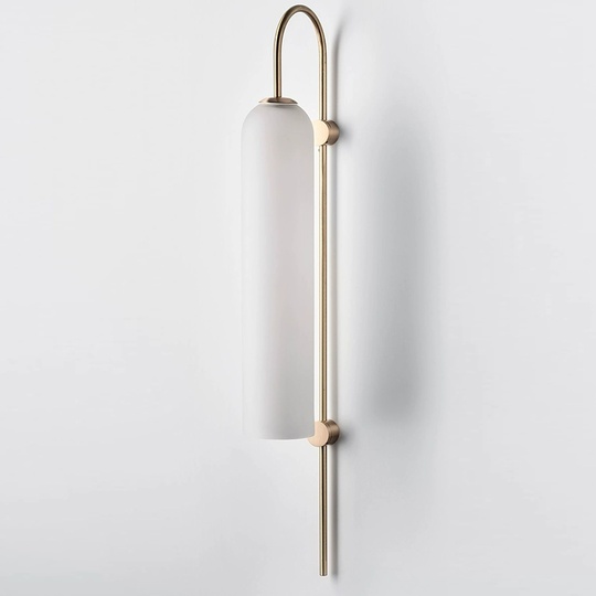 Настенный светильник GORO, Бра,  20*53, белый, золото, металл, Е27.