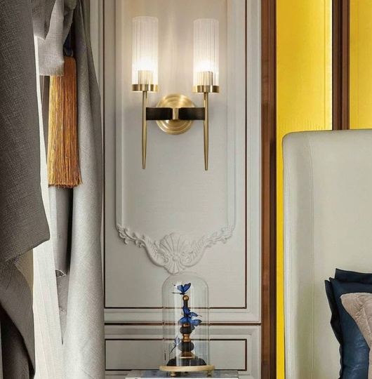 Настенный светильник DON, бра 12*40, бронза, металл, Е27.