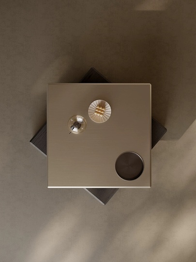 Дизайнерский журнальный стол Magic Cube, вращающийся, в современном стиле, 80х80х37 см.