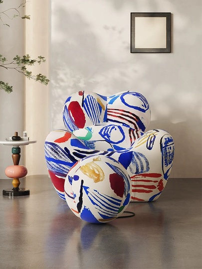 Дизайнерское кресло с мячиком Serie Up Mix, смешанный цвет, 105х117х95 см