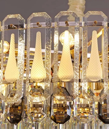 Люстра подвесная BEGUM 85*28 золото, стекло, металл, Е14.