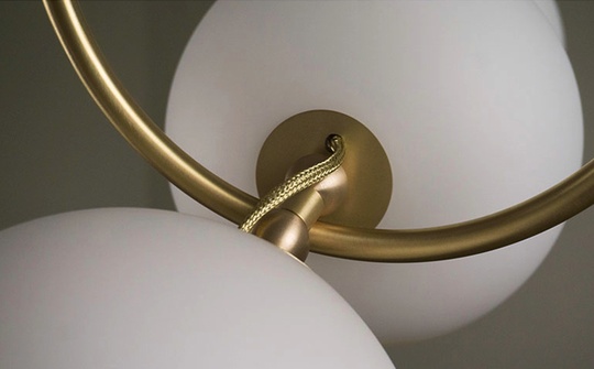 Подвесной светильник, Люстра подвесная MAI HE MAI COCO золото на 10 плафонов, 245 см, диаметр плафона 20 см, E27, 40 Вт