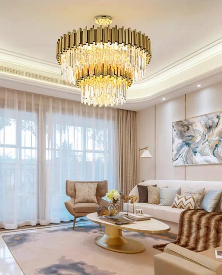 Люстра подвесная, медный, кристалл, DOTTY 75*58, металл, E14.