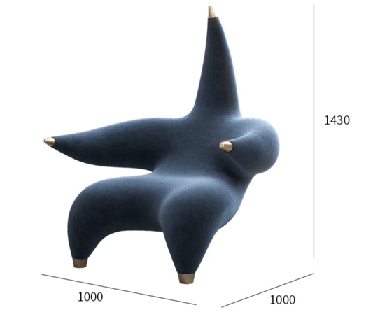 Кресло Синие. Starfish Lounge - в виде морской звезды, 1 шт., 100х100х145