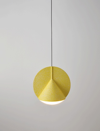 Подвесной светильник желтый, 30*30 см. STAMP - светильник желтый, LED, 12 Вт