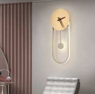 Настенный светильник, Бра, FREDERICK 22*56, песочно-белый, золотой, металл, LED.