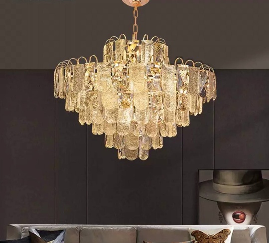 Люстра подвесная AKGUL 80*57 золото, стекло, металл, Е14.