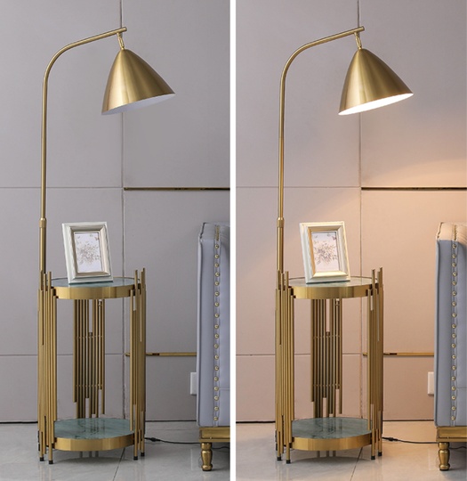 Напольный светильник золотой Globen, E27, 15 Вт