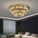Люстра подвесная CEYHAN 80*35 золотой, хрусталь, металл, LED.