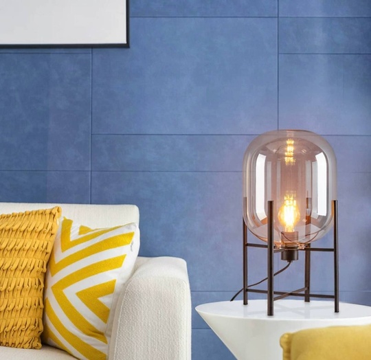 Настольная лампа CHAD 26*45, коньячный, металл, Е21.